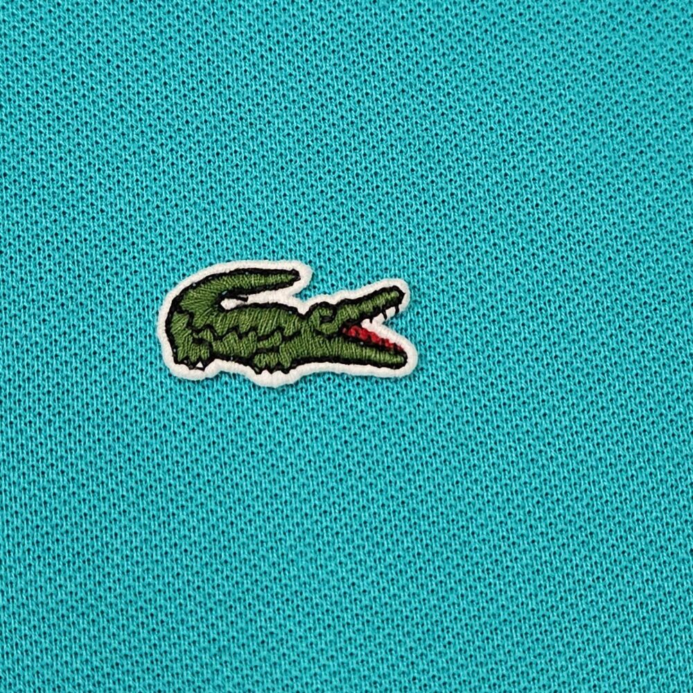 Lacoste Polo Shirt Mens Size 8 3XL Teal Short Sleeve Classic Fit Pique Alligator - Picture 3 of 6